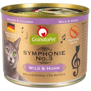 6x200g GranataPet Symphonie gibier, poulet - Pâtée pour chat pas cher