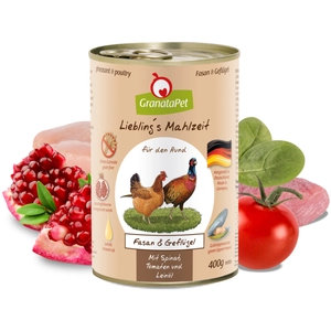 6x400g Granatapet Liebling's Mahlzeit faisan & volaille nourriture pour chien humide pas cher