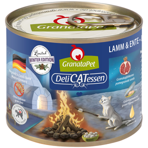 12x200g agneau et canard Menu d'hiver Édition limitée DeliCatessen GranataPet nourriture humide pour chat pas cher