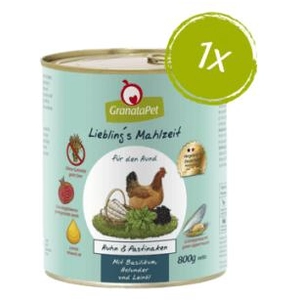 GranataPet Liebling's Mahlzeit 6 x 800 g pour chien - poulet, panais, basilic, sureau, huile de lin pas cher
