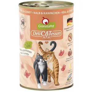 24x400g Granatapet Delicatessen Veau, Lapin - Pâtée Pour Chat pas cher