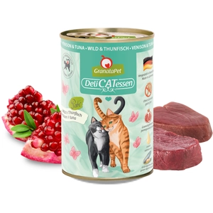24x400g Granatapet Delicatessen Gibier, Thon - Pâtée Pour Chat pas cher