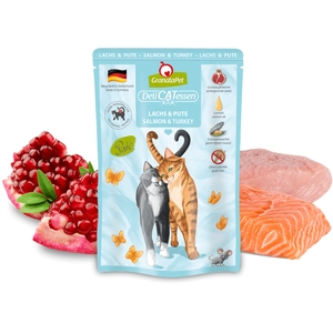 12x85g DeliCatessen GranataPet saumon, dinde pour chat pas cher