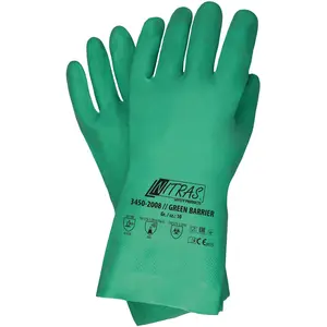 Nitras, Gants de protection, Gants de protection chimique Nitrile vert EN 374-3 Taille 10 - 12 paires (10, 12) pas cher