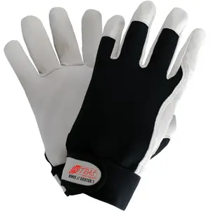 Nitras, Gants de protection, Gants de mécanicien Dexter 1 en cuir nappa souple et résistant, avec fermeture Velcro (9) pas cher