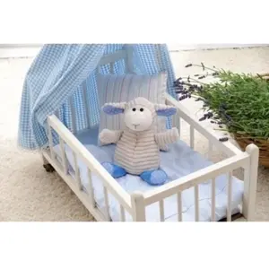Warmies agneau en peluche chaud 27 cm blanc/bleu pas cher