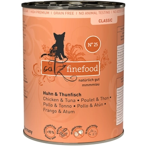 6x400g Catz Finefood poulet, thon - Pâtée pour chat pas cher