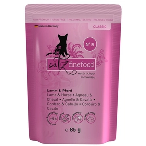 Sachets fraîcheur Catz Finefood 8 x 85 g pour chat - agneau, cheval pas cher
