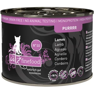 Catz Finefood Purrrr 6 x 200/190 g pour chat - No. 111 agneau (6 x 200... pas cher