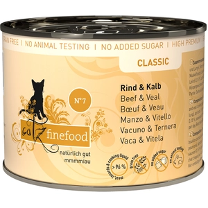 6x200g boeuf, veau catz finefood - Pâtée pour chat pas cher