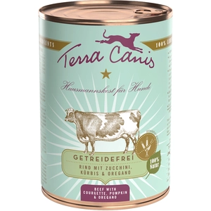 Comparateur de prix : 6x4 00g de boeuf avec courgettes, potiron & origan Terra Canis sans céréales nourriture pour chiens humide