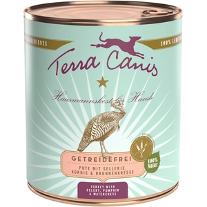 6x800g sans céréales dinde Terra Canis - Pâtée pour chien pas cher
