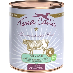 6x800g Senior sans céréales boeuf, céleri, abricot, herbes fraîches Terra Canis - Pâtée pour chienVendu parzooplus-be