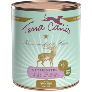 Comparateur de prix : 6x800g sans céréales gibier Terra Canis - Pâtée pour chien