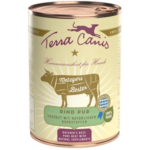 Terra Canis Metzgers Bestes 6 x 400 g pour chien - pur boeuf pas cher