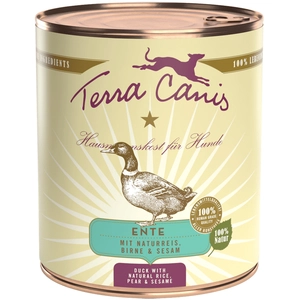 Terra Canis 6 x 800 g pour chien - canard, riz brun, betterave rouge, poire et sésame pas cher