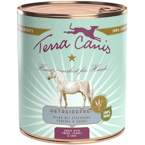 6x800g sans céréales, cheval Terra Canis - Pâtée pour chien pas cher