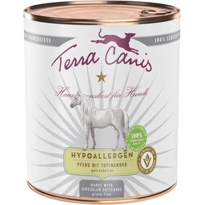 6x800g Hypoallergénique cheval, topinambour Terra Canis - Pâtée pour chien pas cher