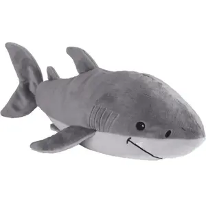 Warmies requin câlin chaud 35 cm gris pas cher