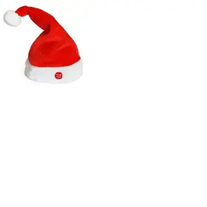 LUX.PRO Bonnet du père Noël dansant chantant 39 x 22 cm rouge blanc pas cher