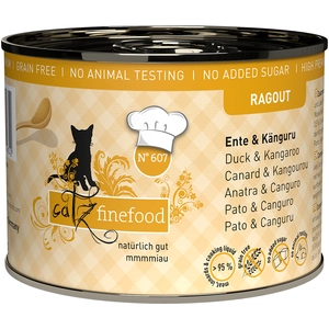 catz finefood Ragoût 6 x 180 g / 190 g pour chat - No.607 kangourou, canard (6 x 190 g) pas cher