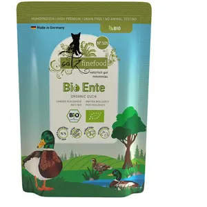 catz finefood Bio 12 x 85 g pour chat - No.505 canard bio pas cher