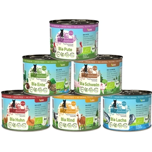 Offre découverte catz finefood Bio 6 x 200 g pour chat - lot mixte I (6 variétés) pas cher