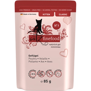 8x85g catz finefood Kitten No. 03 volaille - Pâtée pour chat pas cher