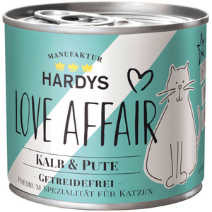Hardys LOVE AFFAIR 6 x 200 g / 185 g pour chat - veau, dinde (6 x 200 g) pas cher