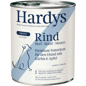 6x800g Hardys Sensitive boeuf nourriture pour chiens humide pas cher