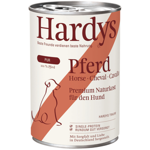 6x 400g Hardys Pur Cheval nourriture pour chiens humide pas cher