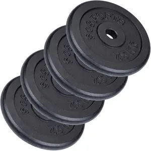 ScSPORTS® Jeu de Disques d'Entraînement-30 kg, 4 x 7,5 kg, 30-31 mm, e... pas cher