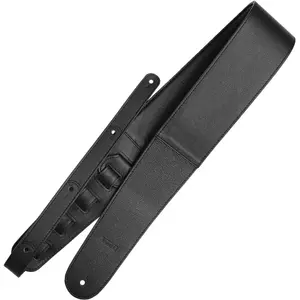 Richter 1368 Black Springbreak II Nappa leren gitaarband met padding pas cher