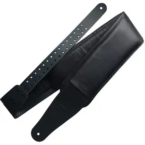 Richter 2061 Black Strapzilla V Guitar Strap Gevoerde leren gitaarband pas cher