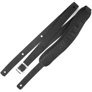 Richter 1031 Cayman Black Slim Deluxe XL Guitar Strap Lederen gitaarba... pas cher