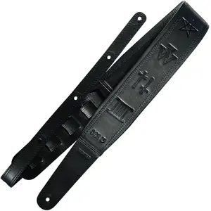 Richter 1862 Black / Blind embossing Richter 1864 White / Blind embo Signature gevoerde gitaarband pas cher