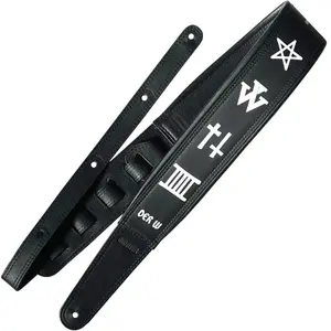 Richter 1863 Black / White Stephan Weidner Signature gitaarband van vegan leatherette pas cher