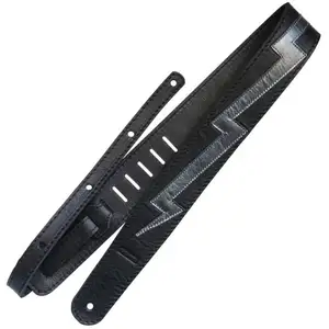 Richter 1591 Raw II Lightning Black / Titan Guitar Strap pas cher