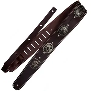 Richter 1567 Motörhead Sangle Guitare Concho Brown / Old Silver