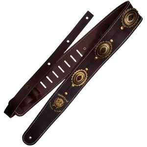 Richter 1568 Motörhead Concho Guitar Strap Brown / Old Brass pas cher