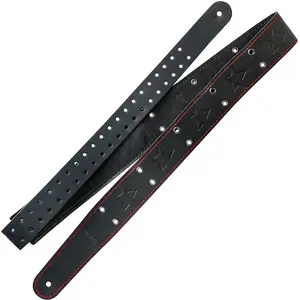 Richter 1504MD-GB-R Mike Dirnt Signature, Black / Red Stitching, Gitaarband pas cher