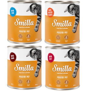 6x800g Smilla volaille 4 variétés - Pâtée pour chat pas cher