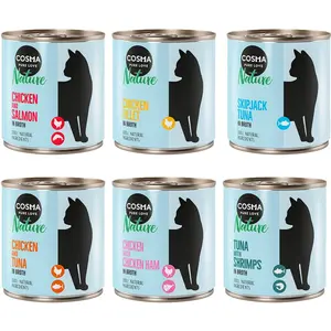 6x280g Cosma Nature lot 6 saveurs - Pâtée pour chat pas cher