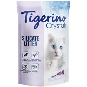 6x5L senteur lavande Crystals Tigerino Litière pour chatVendu parzooplus-be