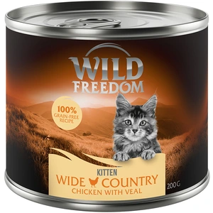 6x200g Kitten Wide Country Kitten veau & poulet Wild Freedom - Pâtée pour chaton pas cher