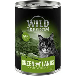 6x400g Adult Green Lands agneau, poulet Wild Freedom - Pâtée pour chat pas cher