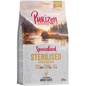 2,5kg Adult Sterilised Purizon sans céréales poulet, poisson pour chatVendu parzooplus-be