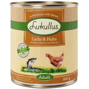 Lukullus Adult 6 x 800 g pour chien - saumon & poulet pas cher