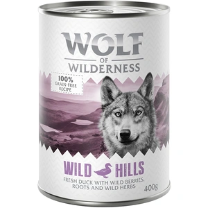 6x400g Wild Hills Wolf of Wilderness canard - Pâtée pour chienVendu parzooplus-be