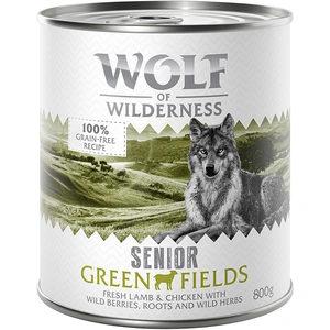 6x800g Senior Green Fields agneau, poulet Wolf of Wilderness - Pâtée pour chienVendu parzooplus-be